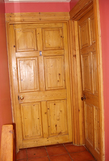 Restored Georgian door used in restaurant