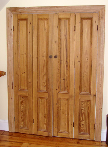 Victorian shutters used as wardrobe doors