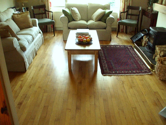Reclaimed maple flooring