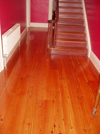 Resawn pitch pine flooring