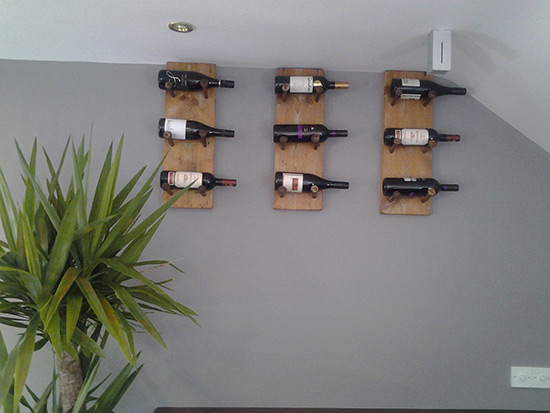 Wine Rack - made to
		  order from salvaged materials